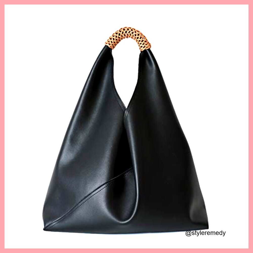 Genuine Cowhide Leather Soft Slouchy Hobo Shoulder Bag Purse